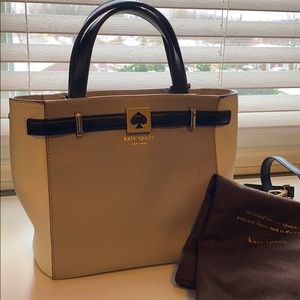 KATE SPADE gray and cream purse